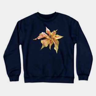 Poinsettias - Fancy Pink and Yellow Poinsettia Crewneck Sweatshirt